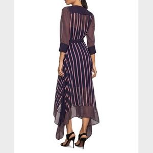 BCBG Maxazria Stripe Faux Wrap Dress